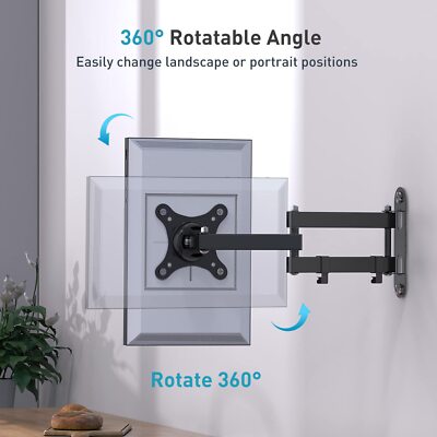 Mount for Echo Show 15 Rotation Tilt Swivel Heavy Duty Arm Extends