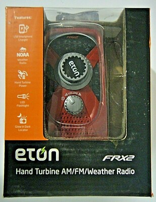 ETON FRX2 ''Red'' Hand Turbine AM/FM/Weather Radio -New in box