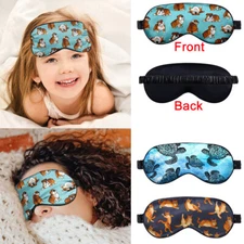 Silk Sleep Mask Blindfold Eye Mask with Adjustable Strap For Travel Yoga Nap