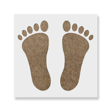 Footprint Stencil - Durable  Reusable Mylar Stencils