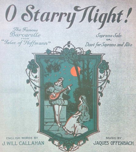 O Starry Night Sheet Music Tales Of Hoffmann Barcarolle Sopran Alto Duet - Zdjęcie 1 z 4