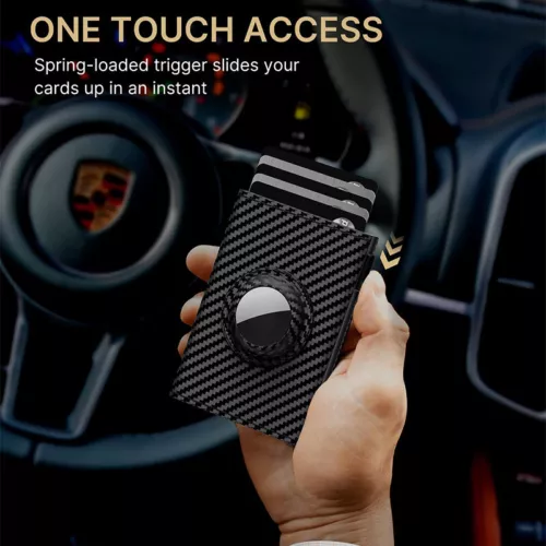 1pc Mens AirTag Wallet Minimalist Credit Card Holder For Air Tag, RFID Blocking - Picture 6 of 11