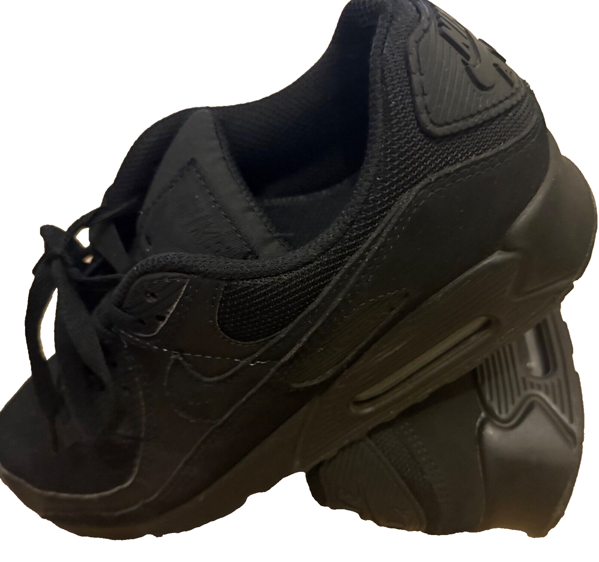 Real Nike Air Max 90 Triple Black Size Men's Restoring