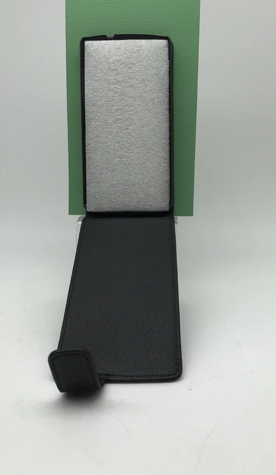 Cover case a FLIP Verticale per LG NEXUS 5 Rigida Nera Pelle - Immagine 3 di 4