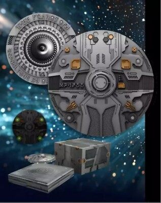 #ad 2024 UFO Levitating 7 oz Silver Coin Only 510 Antiqued .999 Cameroon MP 1766🔥👽 $1174.95