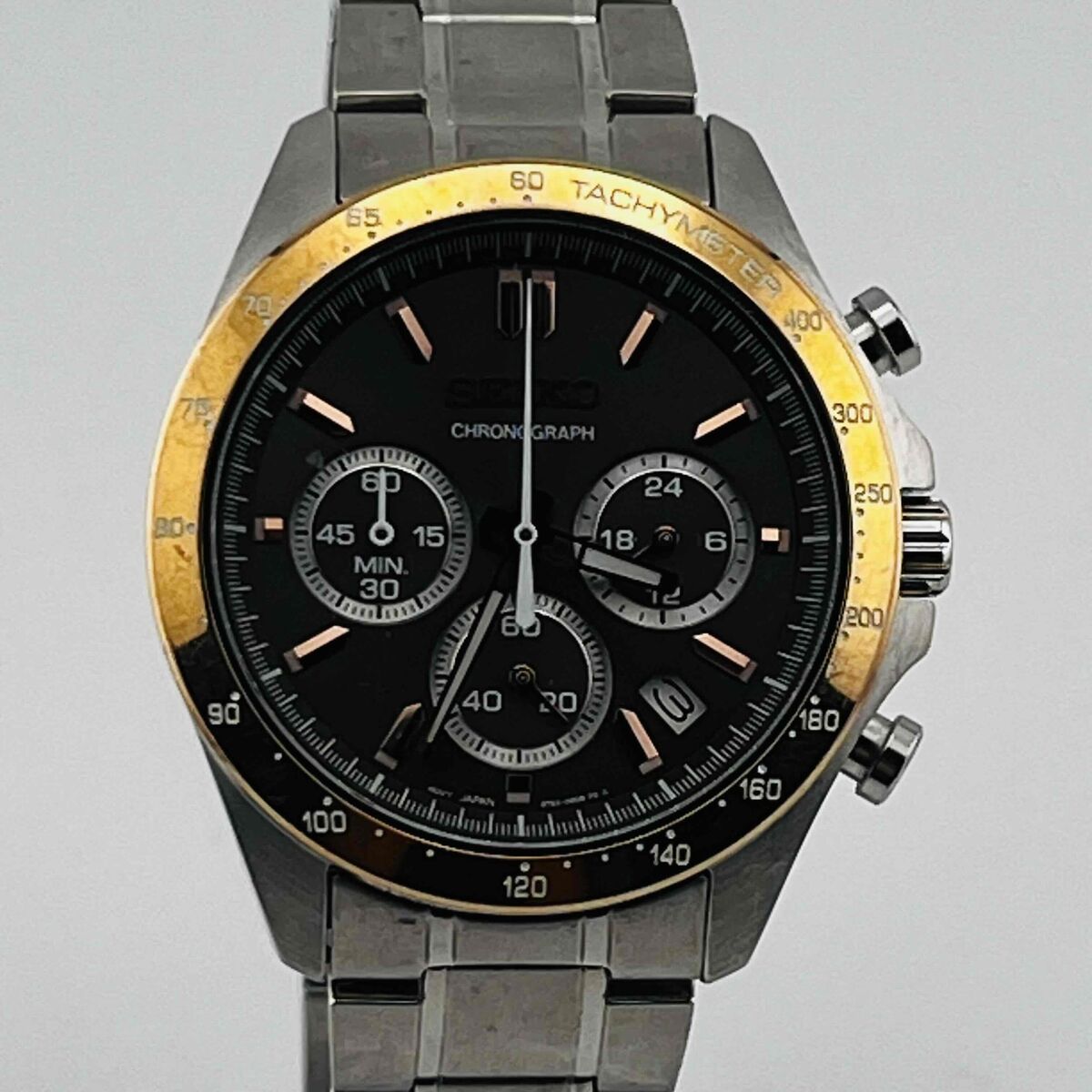 SEIKO Chronograph 8T63-00D0 Quartz Bezel Champagne Gold SEIKO Chronograph 8T63-00D0 Quartz Bezel Champagne Gold