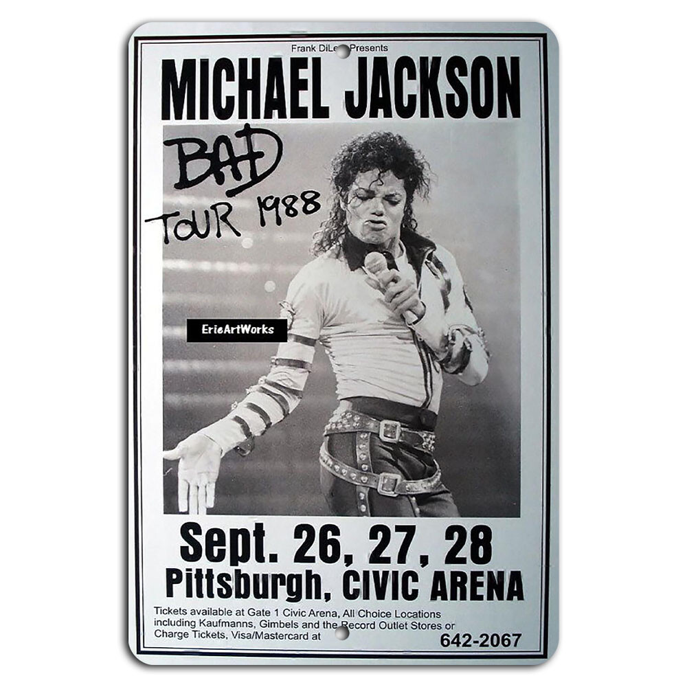 Michael Jackson Bad Tour 1988 Concert Poster | eBay