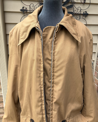 #ad Vintage 70s Puffy Quilted Sears Zip Up Jacket Fieldmaster Outdoor Wear Sz L $39.50