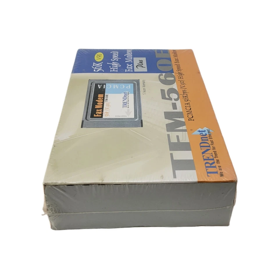 Trendnet 56Kbps PCMCIA Fax Modem TFM-560E - Dial-Up Internet Access - Sealed Box - Image 2 of 4