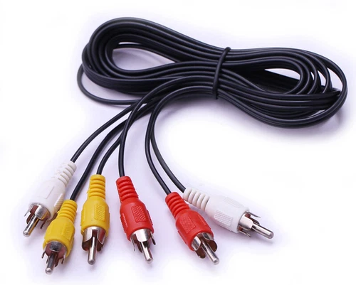 3RCA to 3 RCA Male to Male Plug Audio Cable Adapter Converter Video AV Wire Cord