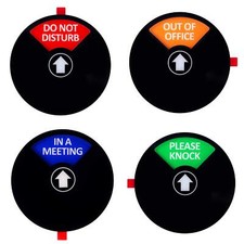 Kichwit Privacy Sign Do Disturb Sign Out of Office Sign Please Knock Sign In ...