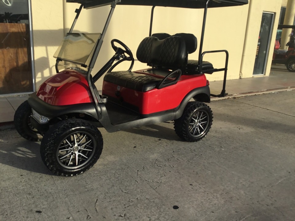 2016 lifted Club car Precedent 4 seat Golf Cart 14" rims lights flip