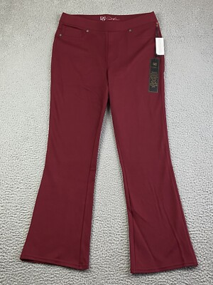 #ad #ad NWT DG2 by Diane Gilman Women#x27;s Pull On Stretch Pants Easy Care Burgundy Size PM $34.99