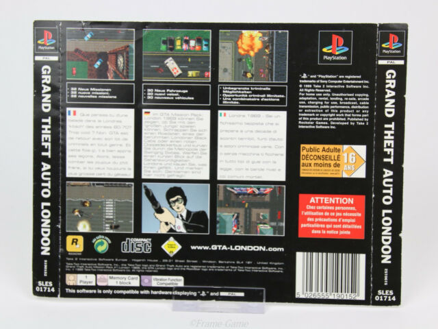 Sony Playstation 1 PS1 PAL GTA Grand Theft Auto London nur Backcover! kein Spiel
