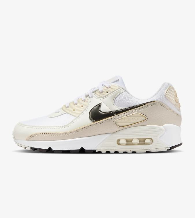 W Nike Air Max 90 White Light Orewood Brown Summit White