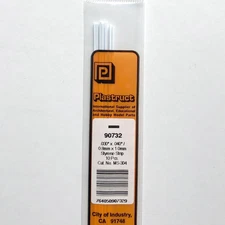 Plastruct 90732 Styrene Rectangle Strip 0.030"x 0.040"x 10" (10)