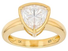 2ct Trillion Cut Moissanite Engagement Ring 925 Sterling Silver Band Gift Ring