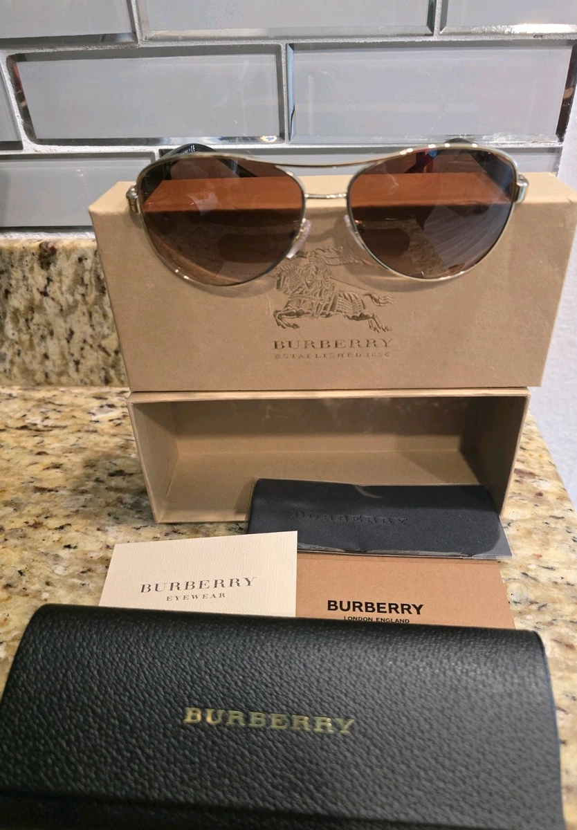 Burberry Gold Mirrored Sunglasses for Women for sale | eBay display picture 3