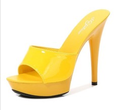 Womens Open Toe Mules Platform High Heels Sandals Party Nightclub Evening Shoes