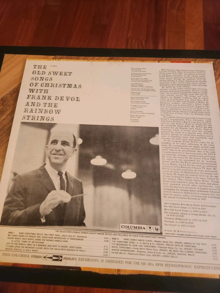 The Old Sweet Songs Of Christmas With De Vol And The Rainbow Strings Record Foto 2 de 4