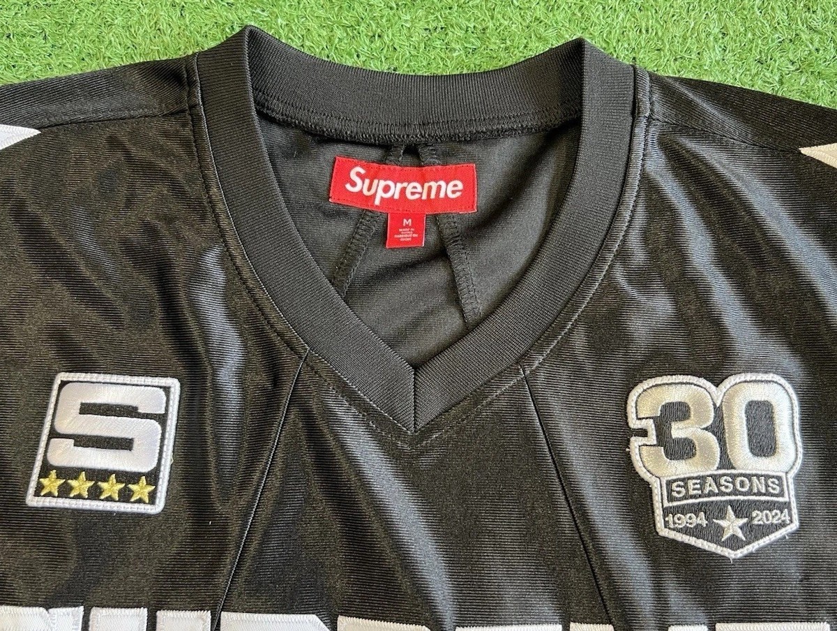 New Supreme Star Football Jersey Black FW24 Men Size Medium