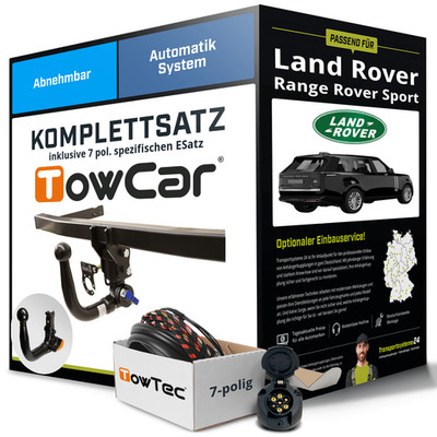 Anhängerkupplung abnehmbar für LAND ROVER Range Rover Sport +E-Satz EBA EC 94/20