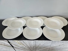 (10) Steelite England Varick CLASSIC CAFE Porcelain White Wide Rim Soup Bowls