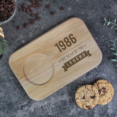 1986 Year of The Legend Tee & Biscuits Board Papa 40. Geburtstag Geschenk für Ihn