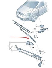 VW Sharan 7N Wischerarm vorne rechts RHD 7N2955410 NEU ORIGINAL