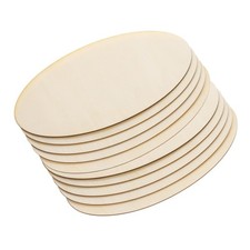 160x80x2mm Wood Pieces, 10 Pack Unfinished Oval Wood Shapes Wooden Cutouts