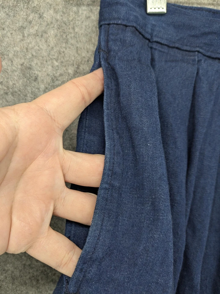 Vintage Calvin Klein Skirt Womens 12 Blue Denim Full Button Maxi Pockets USA 90s - Image 4 of 4