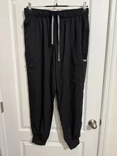 Women's NiaaHinn Black XXL Scrub set Jogger Pants w/ Grey Drawstring