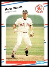 Marty Barrett 1988 Fleer #343 Boston Red Sox MLB READ FREE SHIPPING AutographDen