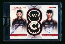 2025 Topps Dynasty F1 Esteban Ocon/Oliver Bearman RC Red Dual Patch Auto #3/5!
