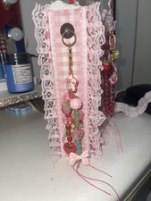 Strawberry Shortcake Journal Tassel | Beaded Spine Charm Accessory