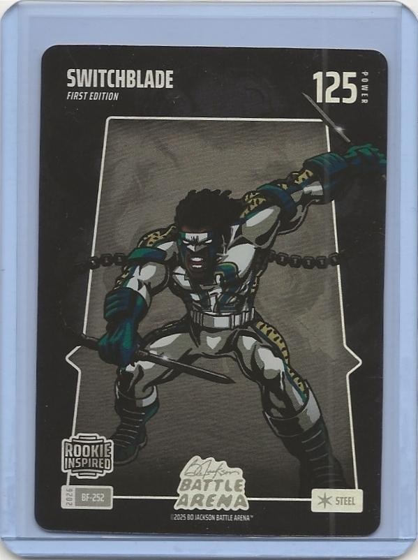 2026 Switchblade Travis Hunter Bo Jackson Battle Arena Battlefoil Steel #BF-252