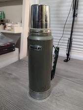 Aladdin Stanley Stainless Steel Quart Thermos 1987 A-944DH Made in USA Vintage