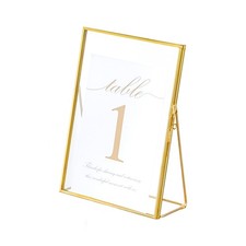 Small 5x7 Inches Place Card Holder, Glass Table Signs for Wedding, Rectangle ...