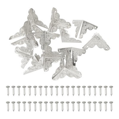 Für Scrapbook 1x1 Zoll Metall Bucheckenschutz - 12 Stück (Silber)