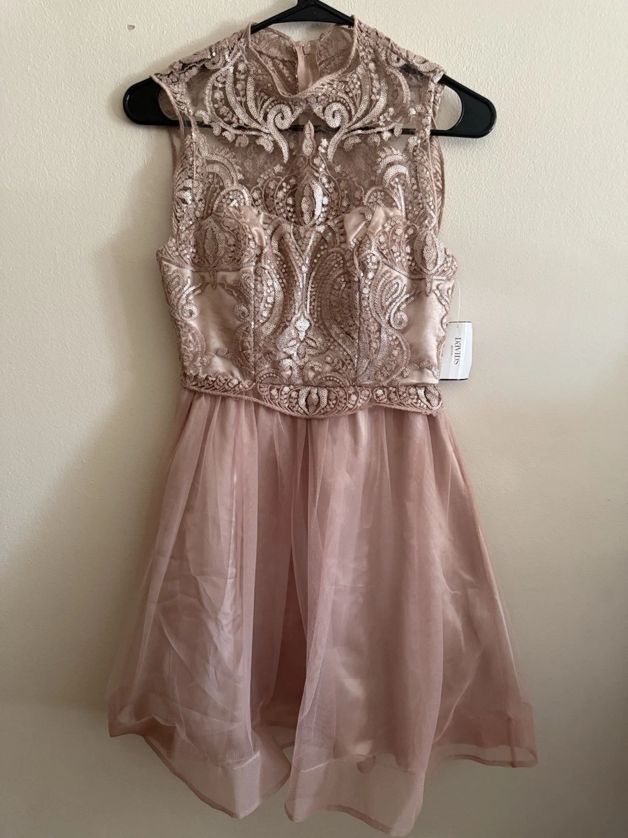 david's bridal junior formal dresses Sleeveless Satin A-Line Junior Bridesmaid Dress