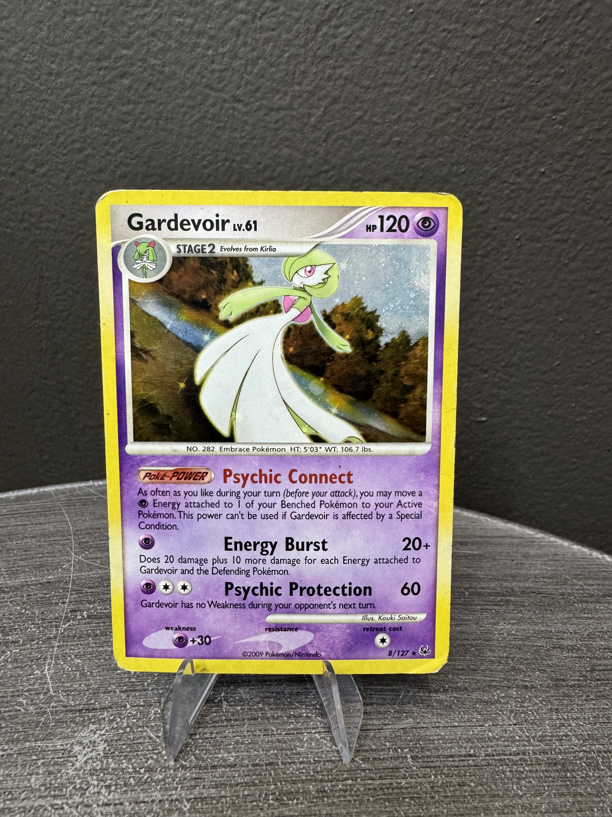 Gardevoir 8/127 Platinum Holo pokemon card rare auth vintage