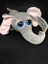 Vtg Animal Alley Elephant Big Eyes Toys R US Plush Gray Laying Stuffed Animal