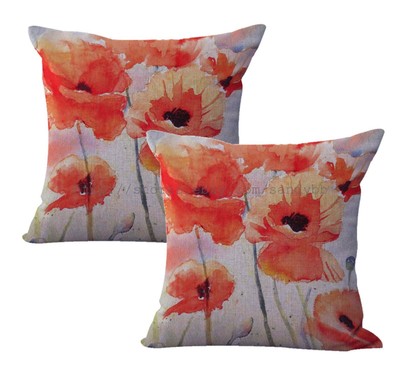 poppy throw pillows