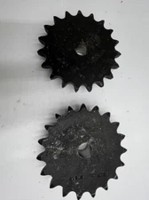 QTY 2 Martin Genuine OEM Roller Chain Sprocket 80B19 19 Teeth Black 1" Bore