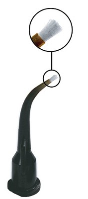 Dental Delivery Tip Liner Pre-bent Curved Brush Tip Black Low Visc #1169 100pk