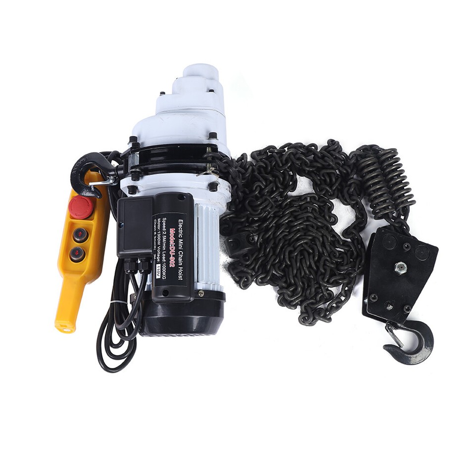 2200LBS Electric Chain Hoist Single Phase Hoist Crane 10FT Chain Lift 2