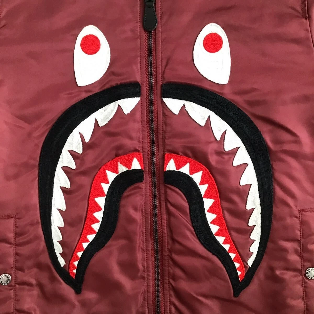 BAPE SHARK MA-1 bomber jacket dark red A Bathing Ape Size M