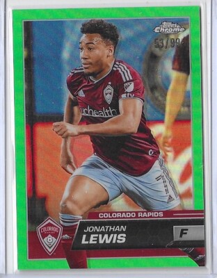 2023 Topps Chrome MLS Jonathan Lewis Green Refractor #/99