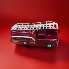 Vintage Tin Friction Fire Truck with Siren MF 163