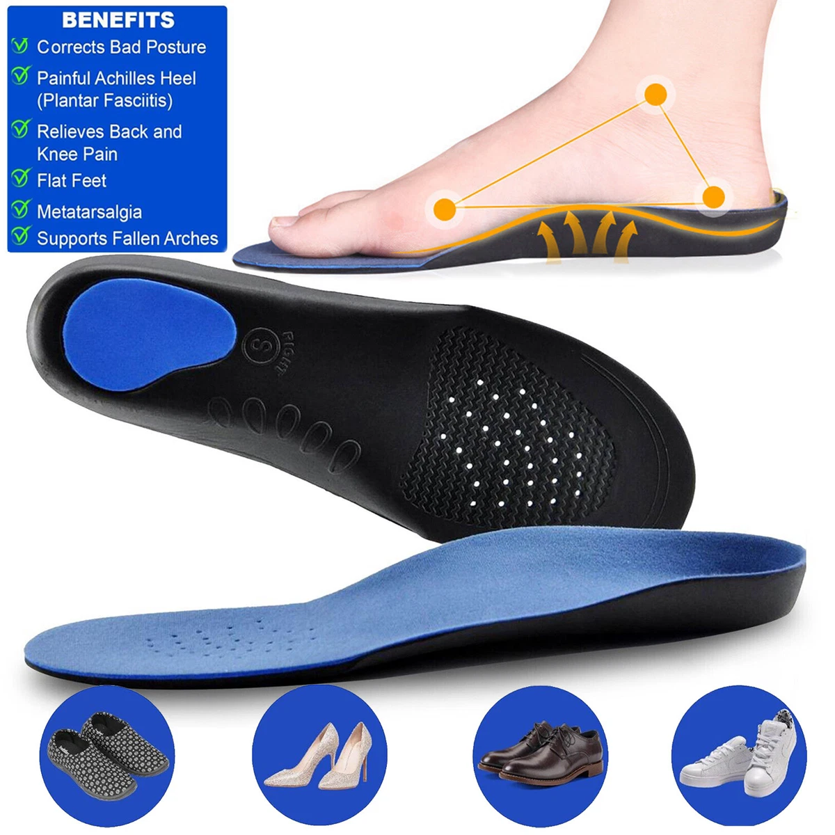 Shoes with inner arch deals support